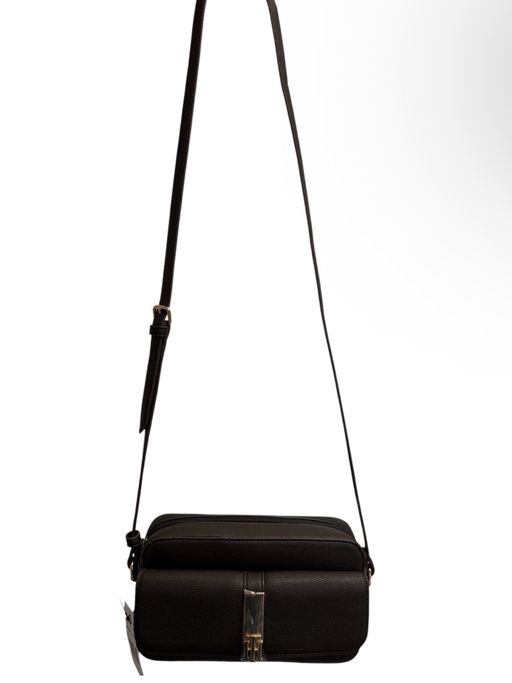 Tommy Hilfiger Brown Crossbody with Gold-Tone Clasp